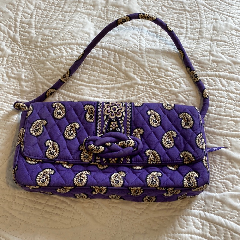 Vera Bradley Simply Violet Knot Just a Clutch Purple  purse